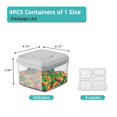 thumbnail image 2 of Contenedor de almacenamiento de alimentos Ankou hermético de 380 ml (4 piezas), 2 of 6