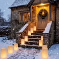 thumbnail image 5 of 10 Pcs Luminary Bags, Fire-Retardant White Paper Luminary Candle Bags, Snow Xmas Tree Pattern for Christmas Weddings Birthday Valentine's Day Halloween Party Decoration, 5 of 6