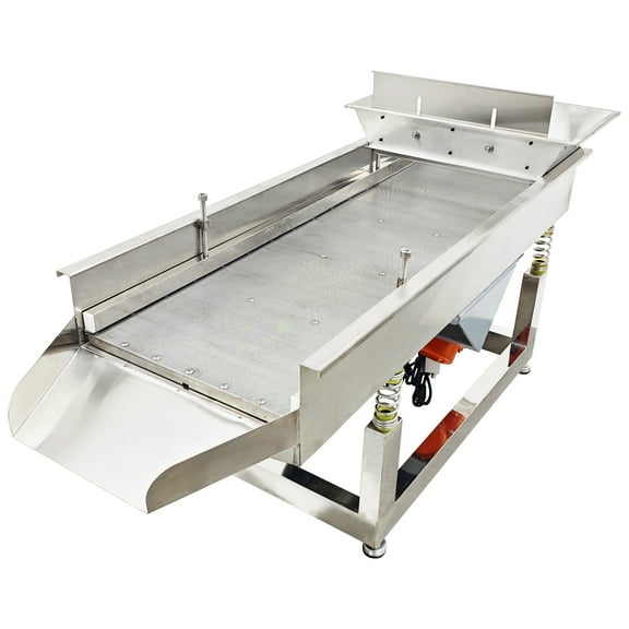 Stainless Steel Linear Vibrating Screen Vibrating Sorting Sieve Machine with 1mm Mesh