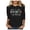 Black, variant on ChoXxx Women's V Neck Printed Short Sleeve Casual Summer Top Army Green M