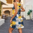 thumbnail image 4 of Ruimatai Women's Summer Floral Dress Sleeveless V-Neck Sundress with Pockets Casual Loose Fit Comfortable Polyester Spandex Beach Dress, 4 of 7