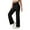 Black, variant on Women's Knitted Straight Leg Pants Trendy High Waist Elastic Long Pants - Ribbed Lounge Pants with Pockets Baggy Wide Leg Pants - Soft Pull On Low Rise Sweater Pant Comfy Casual Pant Black S