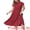 Red, variant on DARING DIVA Plus Size Bow Tie Neck Ruffle Cap Sleeve A Line Midi Dress 1X Black