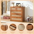 thumbnail image 5 of Leyaoyao 5 Drawer Dresser for Bedroom, Boho Wood Storage Cabinet with Embedded Handle, Adult Vertical Chest of Drawers for Living Room, Guest Room, 5 of 7