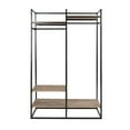thumbnail image 3 of Better Homes & Gardens Jace Freestanding Metal 2-Rod Garment Clothes Rack with 4 Wooden Shelves, Black, 3 of 8