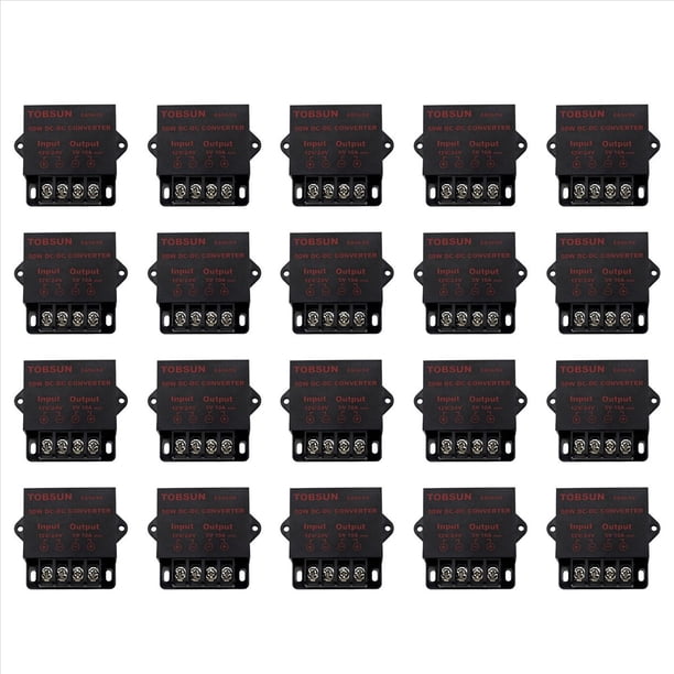 20X 24V / 12V una 5V 10A 50W Coche LED Pantalla de Publicidad Fuente de AlimentacióN Convertidor DC Transformador