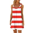 thumbnail image 1 of Vestido de Verano para las Mujeres Impreso sin Mangas Cuello Redondo, Suelto de Rodilla de Longitud Vestido Casual para la Primavera, 1 of 4