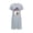 Blue, variant on Plus Size Statement Short Sleeve Round Neck Printed Halloween Themed Costume Style Cozy Themed Night Outfit Themed Slumber Ensemble Summer Nightgown for Women