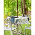 thumbnail image 3 of Fsddascl Sunflower Outdoor Tablecloth - 60 Inch Round Dining Table Cover, Yellow Summer Botanical Country Waterproof Outdoor Table Cloth with Umbrella Hole & Zipper for Picnic/Patio/Party, 3 of 7