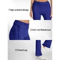thumbnail image 5 of Baywell Women's Bootcut Yoga Workout Pants - High Waist Tummy Control, 4-Way Stretch Breathable Leggings with Side Drawstring,S-XXL, 5 of 9