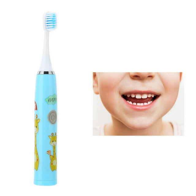 Electric Toothbrush, Kids Electric Toothbrushes Cartoon Pattern Battery Powered Soft Brush Hair Waterproof Toothbrush 1.5v Rechargeable Power Toothbrushes for Boys Girls
