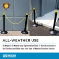 thumbnail image 4 of US Weight ChainBoss Stanchions with 10’ of Yellow Plastic Chain & Solar Yellow Lights – Weighted Base, 4 of 9