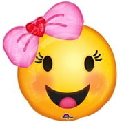 Emoji With Bow 18" Balloon