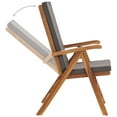 thumbnail image 4 of vidaXL Reclining Patio Chairs with Cushions Seat Yard 2 Pcs Solid Wood Teak, 4 of 7