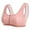 Pink, variant on JGTDBPO Front Closure Bras For Women No Underwire Plus Size Full Coverage Bras Front Snap Bras Post Surgery Front Closure Brassiere Sports Bra Wireless Minimizer Bra Everyday Bra