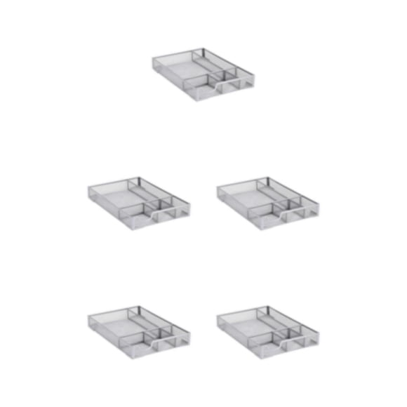 Seitruly Bandeja de metal con rejilla para almacenamiento de papelería elegante y ordenado Marco de almacenamiento de múltiples compartimentos Type2 NO2