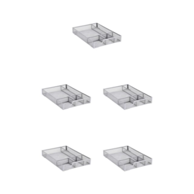 Seitruly Bandeja de metal con rejilla para almacenamiento de papelería elegante y ordenado Marco de almacenamiento de múltiples compartimentos Type2 NO2