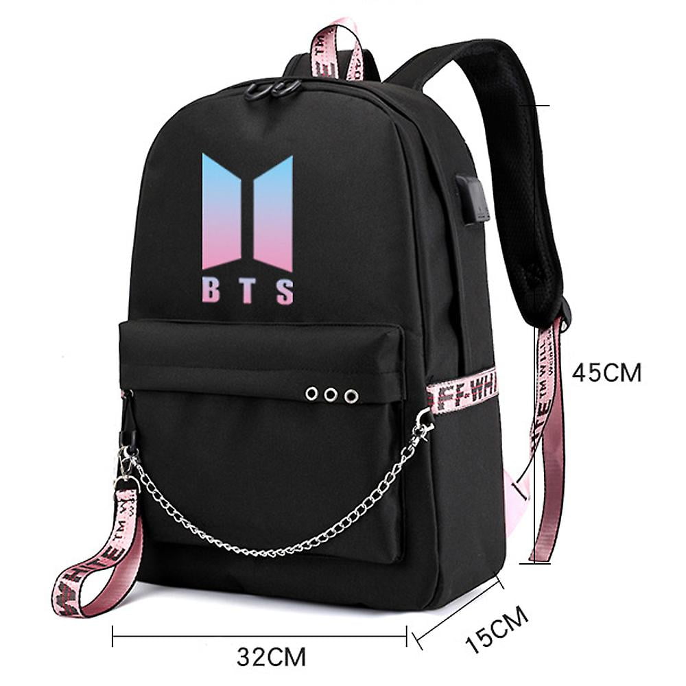 BTS RECODE UPCYCLED バックパック JIMIN BTS backpack cute USB charging school bag Green JIMIN - Walmart.ca