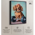 thumbnail image 3 of Cute Doxxie Work Out Canvas Cute Pets Art Prints by Art Remedy, Black Frame, 10 x 15, 3 of 7