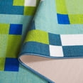 thumbnail image 6 of Safavieh Digital Artifact Gloriana Geometric Machine Washable Area Rug, Blue/Green, 5' x 7', 6 of 11