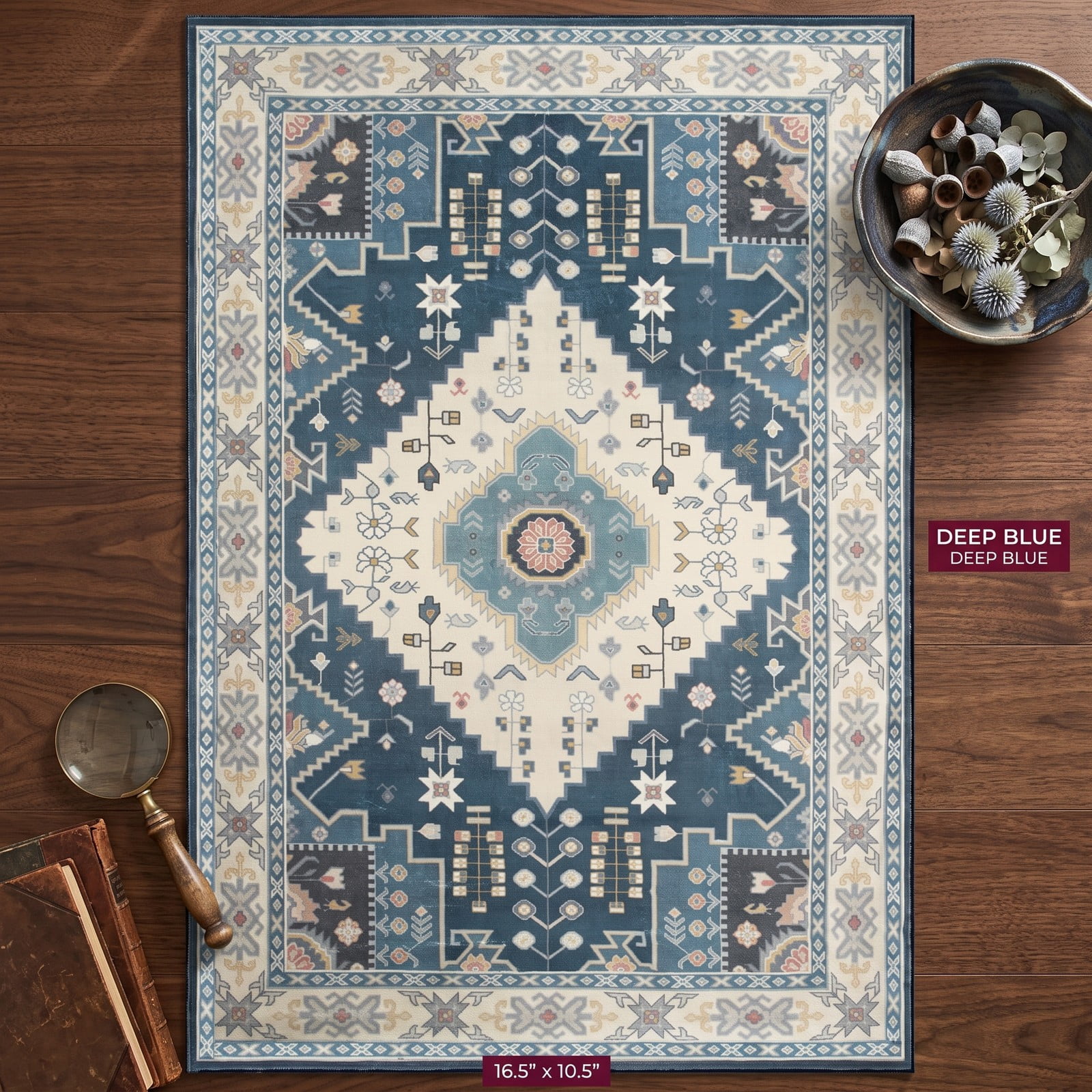 ALPULON Faux Wool Area Rug Large Soft Non-Slip Floor Carpet for Living Room Bedroom Dining Room Entryway Water-Resistant Washable Home Decor Mat, Multicolor