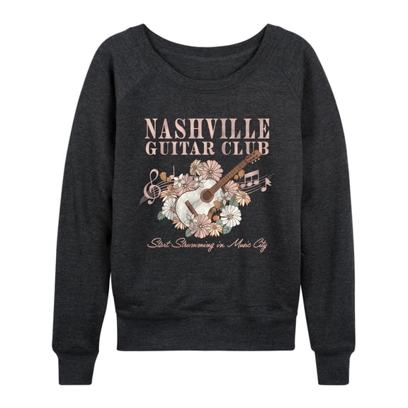 Instant Message - Nashville Guitar - Women's French Terry Long Sleeve Pullover
