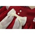 thumbnail image 6 of Otqutp Casual Dress for Toddler Girls Kids Baby Girls Patchwork Long Ruffled Sleeve Bowknot Tulle Dress Princess Dress Clothes Outfits for 6M-3 Years(Red,12-18 Months), 6 of 9