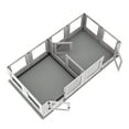 thumbnail image 4 of BingoPaw Extra Large Dog Wooden Whelping Box Playpen Giving Birth Kennel with Waterproof Fertility Pad, Clear Two Fence Rooms, 4 of 13