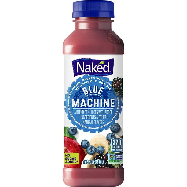 Naked Juice Boosted Smoothie, Blue Machine, 15.2 oz Bottle