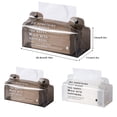 thumbnail image 3 of jesticaly Tissues Cover Transparent Waterproof Desktop Napkin Box Portable Container Office Paper Towel Holder Dispenser White 1Set, 3 of 6