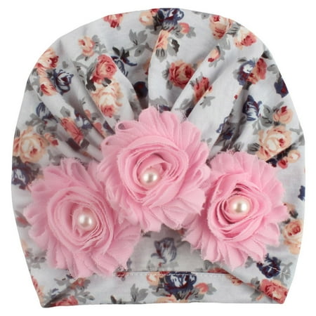

Mchoice Boho Flower Bow Beanie Turban Hats Caps Headwraps for Baby Girls Infants Toddlers Kids on Clearance