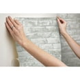 thumbnail image 2 of Roommates Gray Brick Peel & Stick Wallpaper, 2 of 5