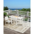 thumbnail image 4 of Extendable Outdoor Dining Table Set for 4 to 6 People, Expandable Patio Table, Ideal for Porch Deck Garden, White Finish, 4 of 7