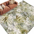 thumbnail image 2 of Area Rug for Living Room, Tropical Leaf Non-Slip Indoor Large Carpet for Bedroom/Dining Room, Palm Leaves Plants Vintage Spring Green Washable Low-Profile Rectangle Floor Runner Rugs - 5 x 7 Ft, 2 of 7