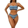 thumbnail image 4 of ClodeEU Women's 4 Piece Swimsuit Set with Fringe Cover Up, UV Protection Beachwear Dark Blue,Womens Plus M, 4 of 5