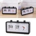 thumbnail image 2 of KAKOWELY Black Manual Control Time Clock with Date and Week Display for Accurate Timekeeping on Bedroom Desk or Office Table 6.5 Inches,7.87"X3.74"X1.77", 2 of 5