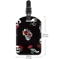 thumbnail image 6 of Square 2Pack PU Leather Skull Cruise Luggage Tag with Privacy Cover and Name ID Tag for Travel Handbags Backpacks Luggage Tags, 6 of 6