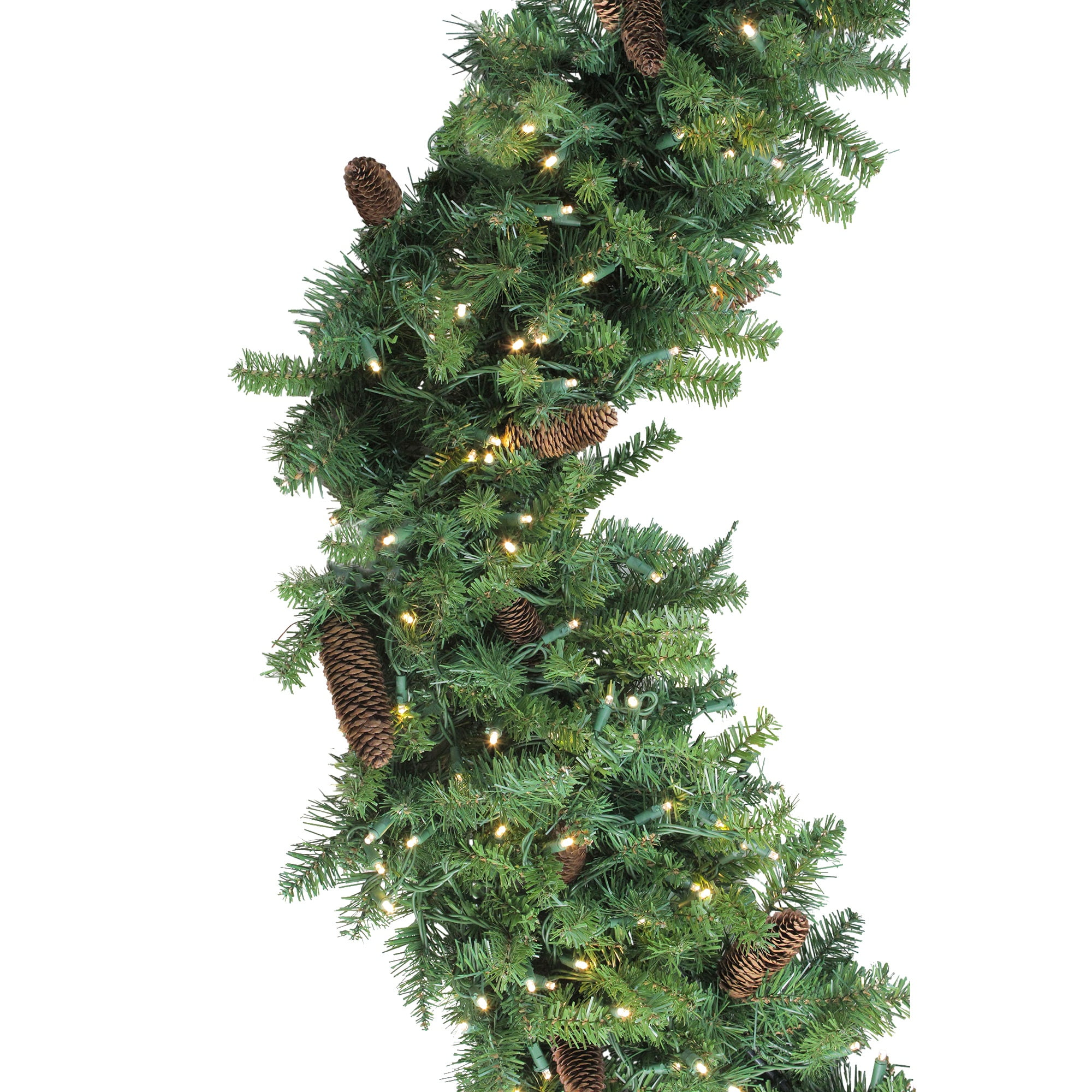 6' Pre-Lit Dakota Red Pine Commercial Artificial Christmas Wreath - Warm White LED Lights