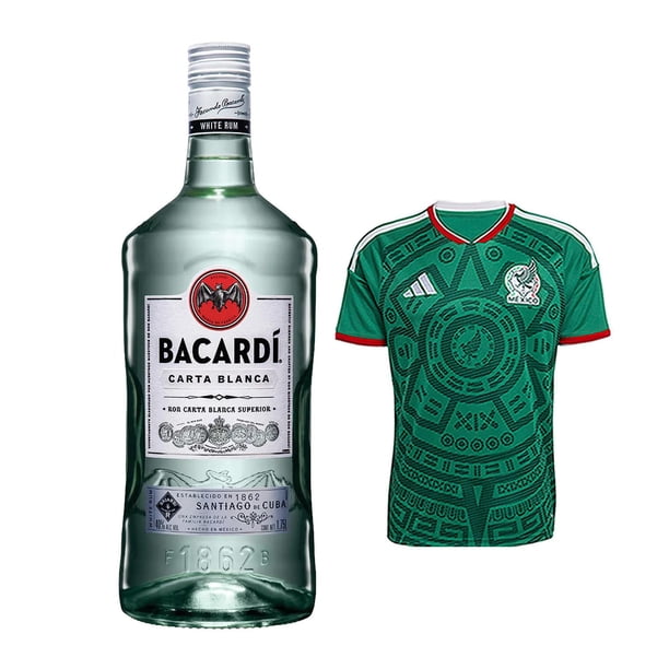 Ron Bacardi Carta Blanca 1.75 L + Jersey Verde Hombre M