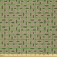 thumbnail image 2 of Ambesonne Earth Tones Fabric by the Yard Microfiber, Abstract Maze Form, 10 Yards, Umber Pale Yellow, 2 of 4