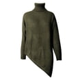 thumbnail image 5 of STARVNC Women High Neck Irregular Long Sleeve Knitted Sweater, 5 of 6