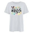 thumbnail image 4 of BLVB Easter Day Shirts Womens Bunny Eggs Printed T-Shirt Short Sleeve Crewneck Graphic Tees Tops Gifts for Girls, 4 of 4