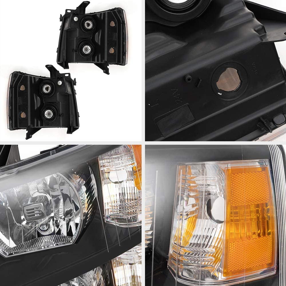 PIT66 Left+Right Projector Headlight Replacement Pair Fit For 2007-13 Chevy Silverado
