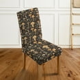 thumbnail image 3 of Xoenoiee Mushroom Leaves Print Dining Chair Covers Stretch Removable Washable Dining Room Chair Protector Slipcovers Holiday Party Kitchen Home Decorations, 1 Pack, 3 of 7