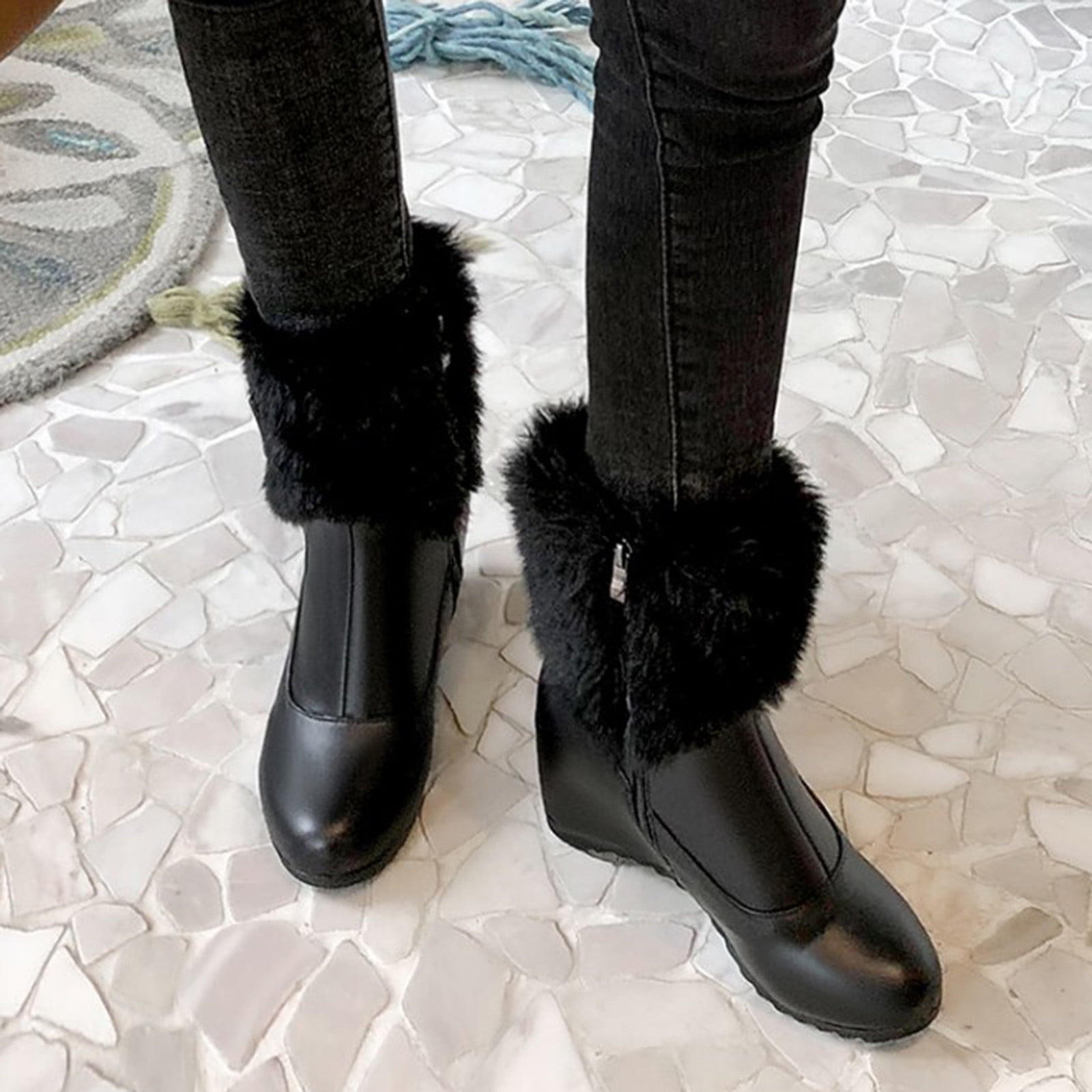 Black booties with bow deals