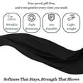 thumbnail image 5 of Amay 500 Thread Count Cotton Flat Sheet, Cooling & Durable Bedding Top Sheet, Short Queen, Black, 90" x 102", 1 Flat Sheet, 5 of 7