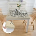 thumbnail image 2 of nygtbtfer Compass Square Fitted Tablecloth, Vintage Nautical Compass Table Cover Water Resistant Polyester Washable for Indoor Outdoor Party &amp; Banquet Dinner, Fits Square Table Maximum  white, 2 of 8