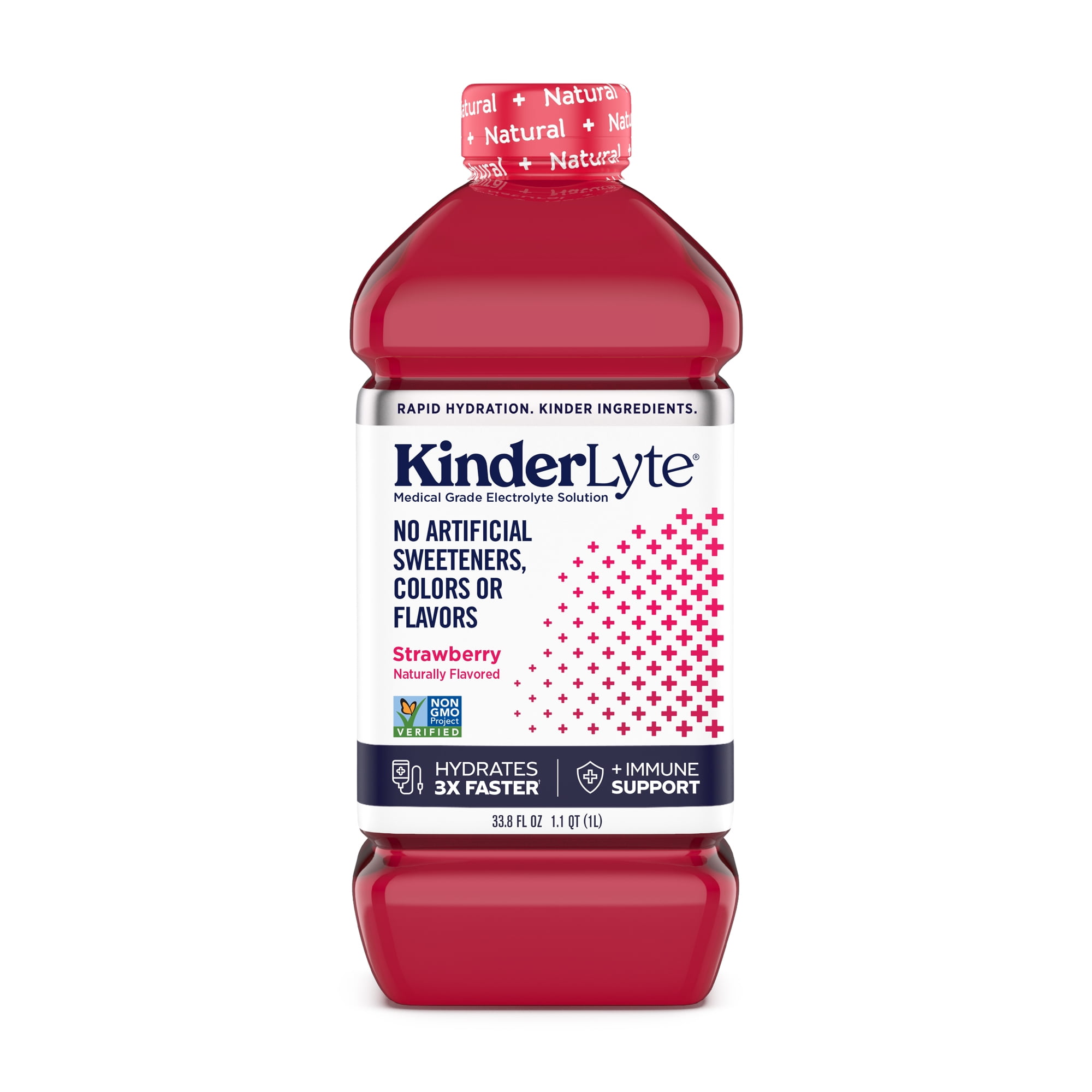 KinderLyte Natural Oral Electrolyte Solution, Strawberry Punch, 33.8 fl