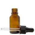 thumbnail image 2 of Amber Glass Bottle - 15 ml (1/2 fl oz) w/ Glass Dropper - Pack of 24, 2 of 3