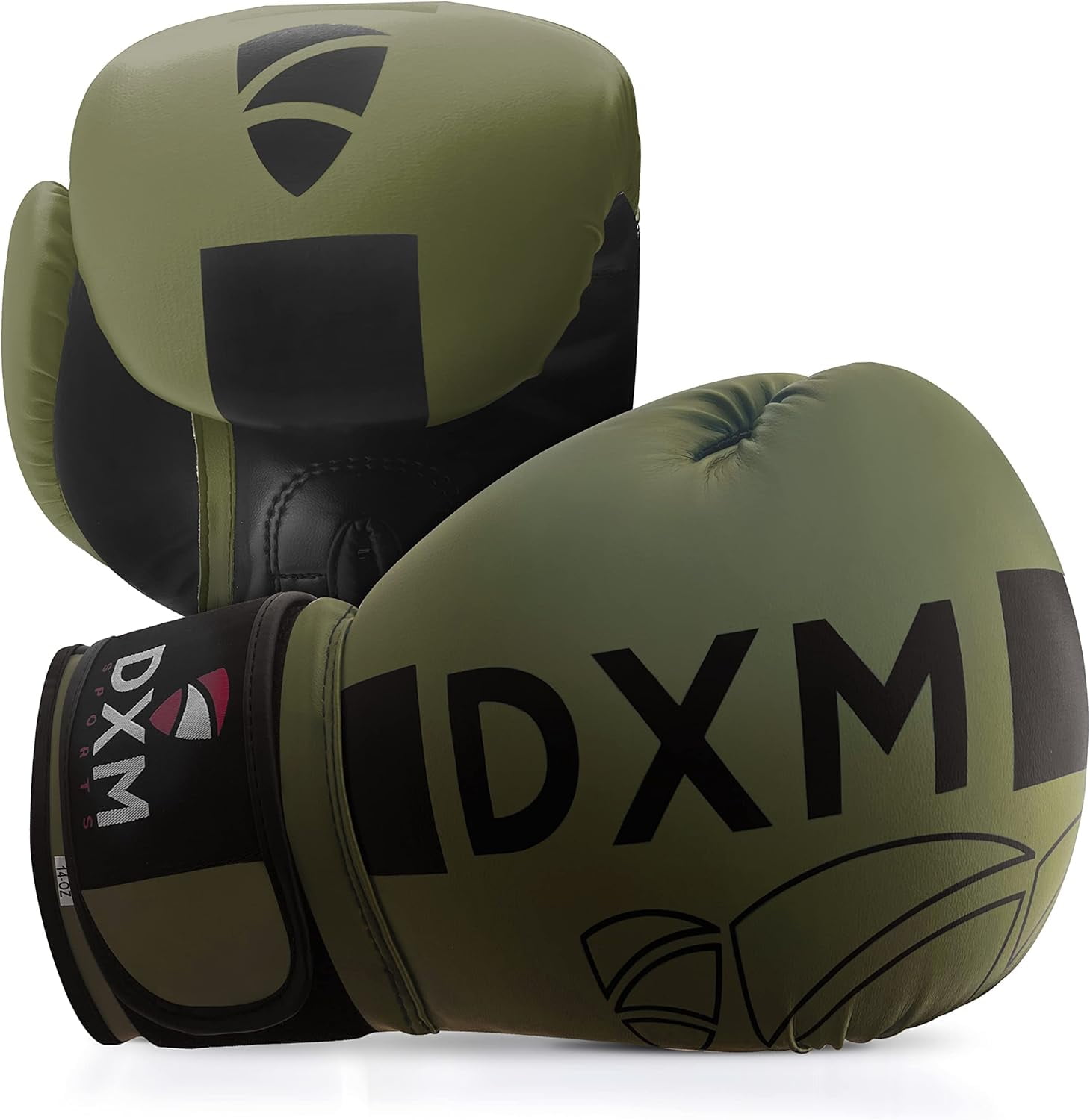 DXM SPORTS Boxing Gloves for Men & Women - Green & Black, 16oz